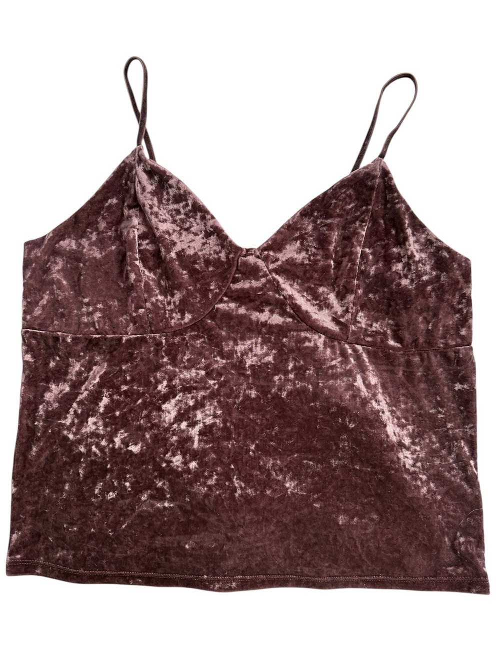 American Eagle Outfitters Brown Velvet Camisole Top